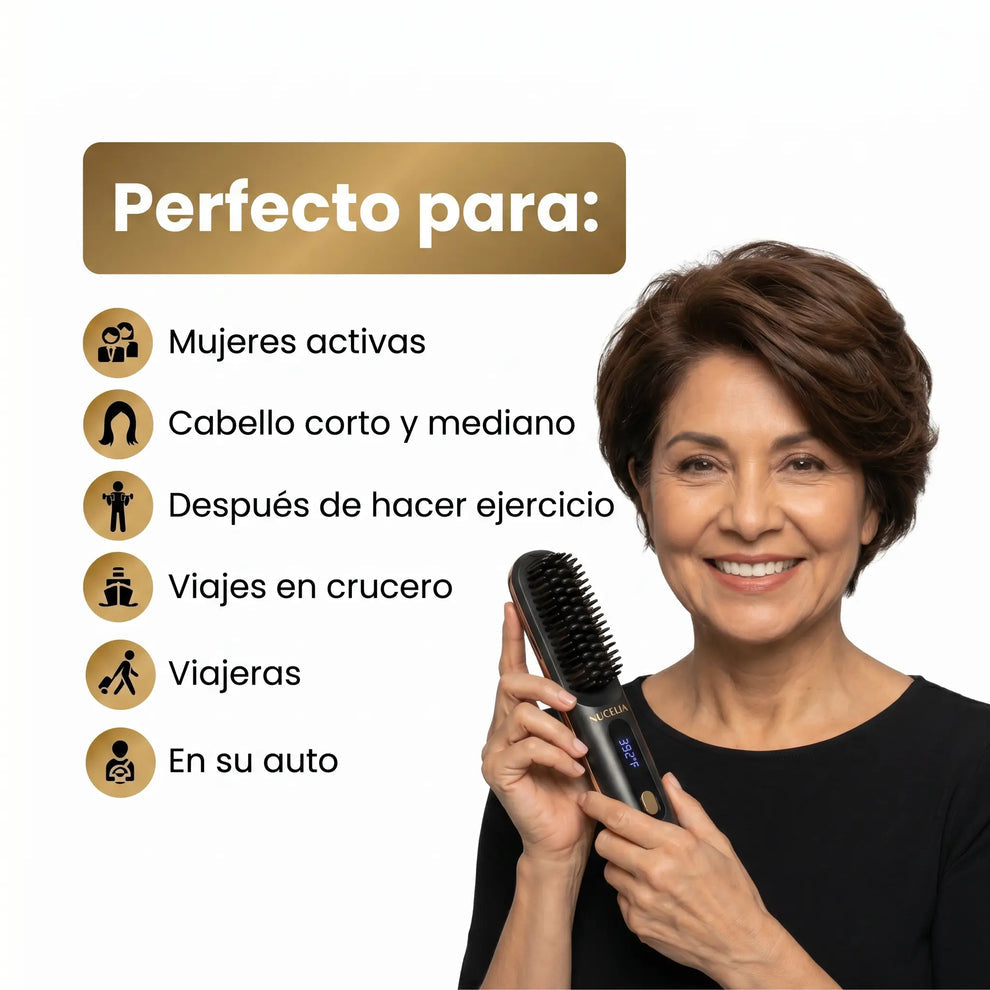 LissUP®: El PRIMER cepillo alisador inteligente para cabello corto