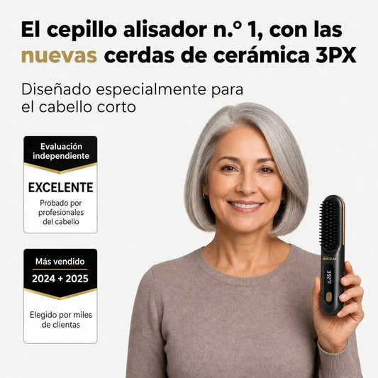 LissUP®: El PRIMER cepillo alisador inteligente para cabello corto